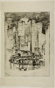 The Cliffs by Joseph Pennell, created 1904, in Etching on cream laid paper. Download this artwork as a high-resolution wallpaper for desktop, tablet, or mobile. — Illustration Wallpaper