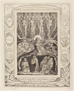 The Creation by William Blake, created 1825, in engraving on India paper. Download this artwork as a high-resolution wallpaper for desktop, tablet, or mobile. — Art Picture