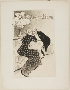 The Declaration by Théophile-Alexandre Pierre Steinlen, created 1894, in Lithograph in black on cream chine laid down on ivory wove paper. Download this artwork — Illustration Wallpaper