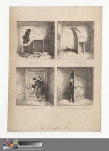 The Escape, No. 1 by George Cruikshank, in Etching on medium, slightly textured, cream wove paper. Download this artwork as a high-resolution wallpaper for desk — Art Picture