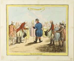 The Esplanade by James Gillray, created published June 1, 1797, in Hand-colored etching on paper. Download this artwork as a high-resolution wallpaper for deskt — Illustration Background