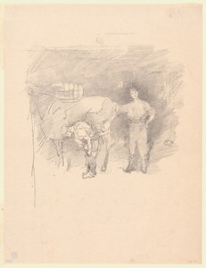 The Farriers by James McNeill Whistler, created 1888, in Transfer lithograph in black on cream Japanese paper. Download this artwork as a high-resolution wallpa — Art Picture