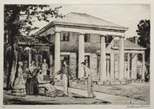 The Fifties by Rudolph Stanley-Brown, created c. 1909–26, in drypoint. Download this artwork as a high-resolution wallpaper for desktop, tablet, or mobile. — Rudolph Stanley-Brown Wallpaper