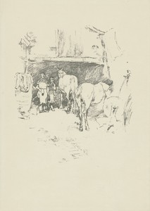 The forge by James McNeill Whistler, created 1895, in paper; lithography. Download this artwork as a high-resolution wallpaper for desktop, tablet, or mobile. — Art Picture