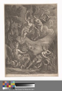 The Four Elements by Bernard Lens II, in Mezzotint on moderately thick, moderately textured, cream wove paper. Download this artwork as a high-resolution wallpa — Bernard Lens II Wallpaper