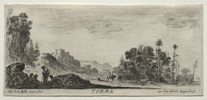 The Four Elements by Stefano della Bella, created c. 1648, in etching. Download this artwork as a high-resolution wallpaper for desktop, tablet, or mobile. — Art Picture