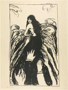 The Hands by Edvard Munch, created 1895, in Lithograph in black on cream card. Download this artwork as a high-resolution wallpaper for desktop, tablet, or mobi — Illustration Background