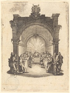 The Last Supper by Jacques Callot, created c. 1624/1625, in etching on laid paper. Download this artwork as a high-resolution wallpaper for desktop, tablet, or — Jacques Callot Wallpaper