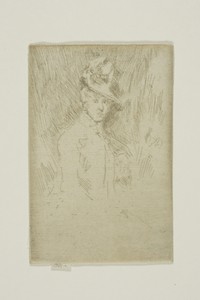 The Little Hat by James McNeill Whistler, created 1887, in Etching and drypoint in brown ink on ivory laid paper. Download this artwork as a high-resolution wal — Art Wallpaper