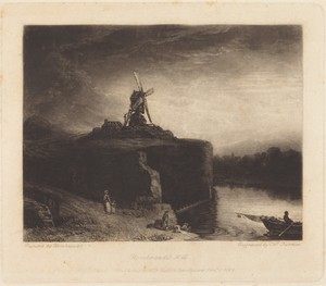 The Mill by Charles Turner, created published 1823, in etching and mezzotint. Download this artwork as a high-resolution wallpaper for desktop, tablet, or mobil — Charles Turner Wallpaper