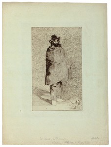 The Philosopher by Edouard Manet, created 1865–66, in Etching and drypoint in warm black on blue laid paper. Download this artwork as a high-resolution wallpape — Illustration Background
