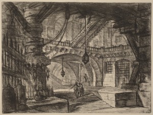 The Pier with Chains by Giovanni Battista Piranesi, created published 1749/1750, in etching, engraving, sulphur tint or open bite, burnishing. Download this art — Giovanni Battista Piranesi Wallpaper