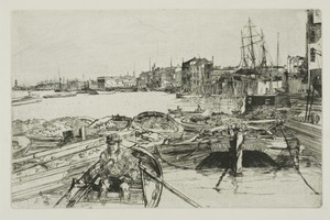 The Pool by James McNeill Whistler, created 1859, in Etching and drypoint with foul biting in black ink on off-white laid paper. Download this artwork as a high — Art Background