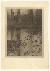 The Pool by Edward Steichen, created negative 1899; print 1903. Download this artwork as a high-resolution wallpaper for desktop, tablet, or mobile. — Edward Steichen Wallpaper