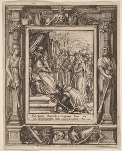 The Pope by Wenceslaus Hollar, created 1651, in etching with border "Minerva and Hercules" (Pennington 233B). Download this artwork as a high-resolution wallpap — Wenceslaus Hollar Wallpaper