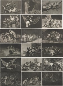 The Proverbs by Francisco de Goya, created 1864, in etching and aquatint. Download this artwork as a high-resolution wallpaper for desktop, tablet, or mobile. — Francisco de Goya Wallpaper