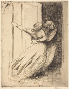 The Rape (Le Viol) by Albert Besnard, created c. 1886, in etching on laid paper. Download this artwork as a high-resolution wallpaper for desktop, tablet, or mo — Albert Besnard Wallpaper