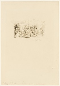 The Round by Auguste Rodin, created 1883–84, in Drypoint in dark brown ink on cream laid paper. Download this artwork as a high-resolution wallpaper for desktop — Illustration Wallpaper