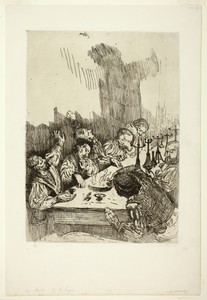 The Shadow by Alphonse Legros, created 1861, in Etching with foul biting and plate tone in warm black on ivory laid paper. Download this artwork as a high-resol — Alphonse Legros Wallpaper