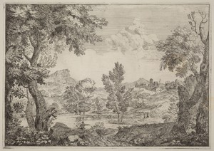 The Stream by Crescenzio Onofri, created 1696, in etching. Download this artwork as a high-resolution wallpaper for desktop, tablet, or mobile.