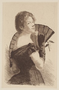 The Token by Frederick W. Freer, created 1887, in etching. Download this artwork as a high-resolution wallpaper for desktop, tablet, or mobile. — Frederick W. Freer Wallpaper