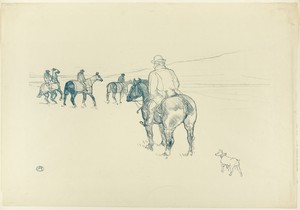 The Trainer by Henri de Toulouse-Lautrec, created 1899, in Color lithograph on cream wove paper. Download this artwork as a high-resolution wallpaper for deskto — Illustration Wallpaper