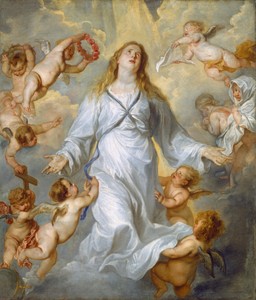 The Virgin as Intercessor by Anthony van Dyck, created 1628/1629, in oil on canvas. Download this artwork as a high-resolution wallpaper for desktop, tablet, or — Anthony van Dyck Wallpaper