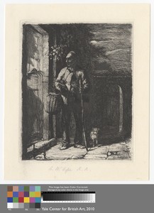 The Wanderer by Charles West Cope, in Etching with chine collé on thick, slightly textured, cream card. Download this artwork as a high-resolution wallpaper for