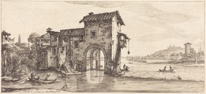 The Watermill by Jacques Callot, created probably c. 1630, in etching on laid paper. Download this artwork as a high-resolution wallpaper for desktop, tablet, o — Art Picture
