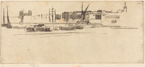The White Tower by James McNeill Whistler, created c. 1875, in etching on laid paper. Download this artwork as a high-resolution wallpaper for desktop, tablet, — Art Picture