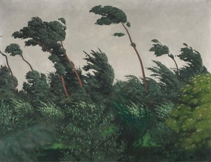 The Wind by Félix Vallotton, created 1910, in oil on canvas. Download this artwork as a high-resolution wallpaper for desktop, tablet, or mobile. — Félix Vallotton Wallpaper