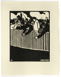 The Winner by Félix Vallotton, created 1898, in Woodcut on cream Japanese paper. Download this artwork as a high-resolution wallpaper for desktop, tablet, or mo — Illustration Background