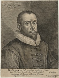 Thomas Scott by Crispijn van de Passe (I), created 1624, in engraving. Download this artwork as a high-resolution wallpaper for desktop, tablet, or mobile. — Crispijn van de Passe (I) Wallpaper