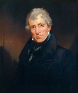 Thomas W. Dyott by John Neagle, created c. 1836, in oil on canvas. Download this artwork as a high-resolution wallpaper for desktop, tablet, or mobile. — John Neagle Wallpaper