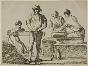 Tilemakers by Thomas Barker, created 1803, in Polyautograph on paper. Download this artwork as a high-resolution wallpaper for desktop, tablet, or mobile.