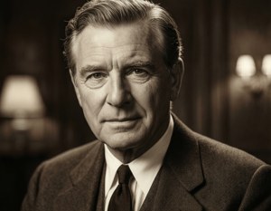 Klassiskt vintageporträtt av Richard Roxburgh.