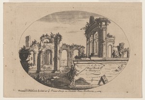 Title Page by Paul Sandby, created c. 1750, in etching on laid paper. Download this artwork as a high-resolution wallpaper for desktop, tablet, or mobile. — Paul Sandby Wallpaper
