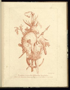 Title Page by Jean-Baptiste Huet, created 1772, in Crayon manner etching in red ink on laid paper. Download this artwork as a high-resolution wallpaper for desk — Jean-Baptiste Huet Wallpaper