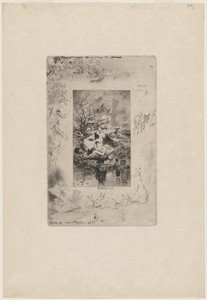 Title Page by Félix Hilaire Buhot, created 1879, in etching on laid paper. Download this artwork as a high-resolution wallpaper for desktop, tablet, or mobile. — Félix Hilaire Buhot Wallpaper