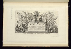 Title Page by Balthazar Pavillon, created early 18th century, in Etching on laid paper. Download this artwork as a high-resolution wallpaper for desktop, tablet — Balthazar Pavillon Wallpaper