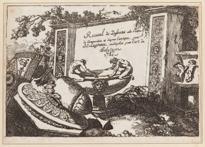 Title Page by Jean Jacques Lagrenée II, created 1784, in etching on laid paper, laid down on a mount. Download this artwork as a high-resolution wallpaper for d — Jean Jacques Lagrenée II Wallpaper