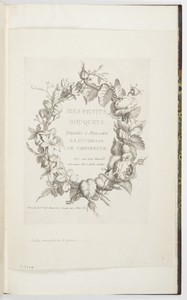 Title Page by Charles-Germain de Saint-Aubin, created 1755-68, in Etching on laid paper. Download this artwork as a high-resolution wallpaper for desktop, table — Art Picture