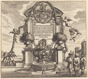 Title Page by Melchior Küsel (I), created 1681, in etching. Download this artwork as a high-resolution wallpaper for desktop, tablet, or mobile. — Art Picture