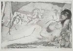 Torment by Arthur B. Davies, created 1919/1920 (published 1929), in softground etching with aquatint in black on laid paper. Download this artwork as a high-res — Arthur B. Davies Wallpaper