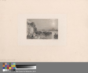 Tours, Looking Backwards by Robert Wallis, in Etching and engraving with chine collé; engraver's proof (3) on moderately thick, textured, cream wove paper. Down — Robert Wallis Wallpaper