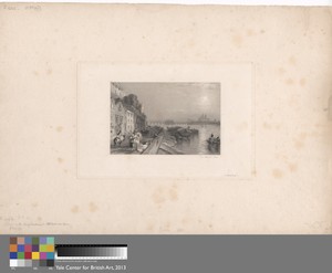 Tours, Looking Backwards by Robert Wallis, in Etching and engraving with chine collé; engraver's proof (4) on moderately thick, textured, beige wove paper. Down — Robert Wallis Wallpaper