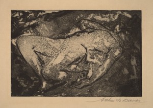 Tragic Figure by Arthur B. Davies, created 1919-1920, in softground etching with aquatint in black on wove paper. Download this artwork as a high-resolution wal — Art Wallpaper