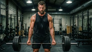 James Storm aan het trainen in een sportschool