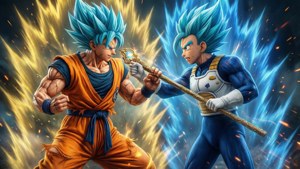 Whis melatih Goku dan Vegeta.