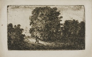 Trees Bordering a Road by John Clerk of Eldin, created n.d., in Etching on paper. Download this artwork as a high-resolution wallpaper for desktop, tablet, or m — John Clerk of Eldin Wallpaper